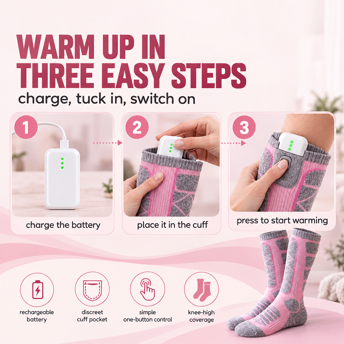 Rechargeable Heated Socks