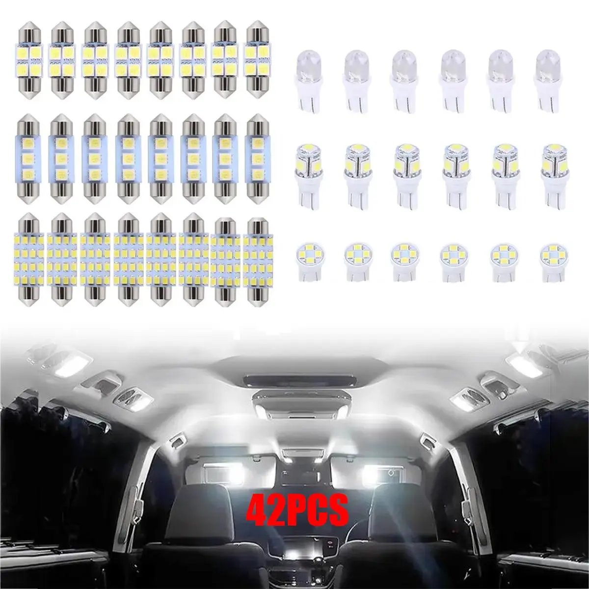 Super Bright LED Car Interior Bulb Kit