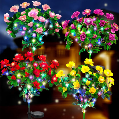 🌸✨ Memorial Garden Bloom Lights – Featuring Ultra-Realistic Artificial Petals, Solar-Powered & Weatherproof🏡🌪️