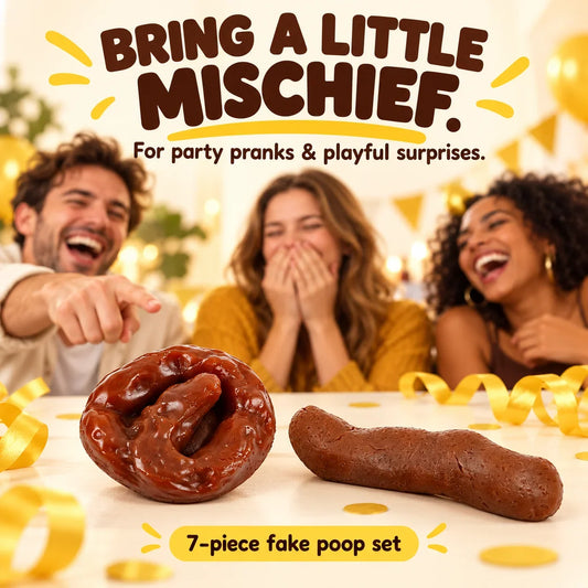 😂💩7-Piece Realistic Fake Poop Prank Set – Funny Gag Gift