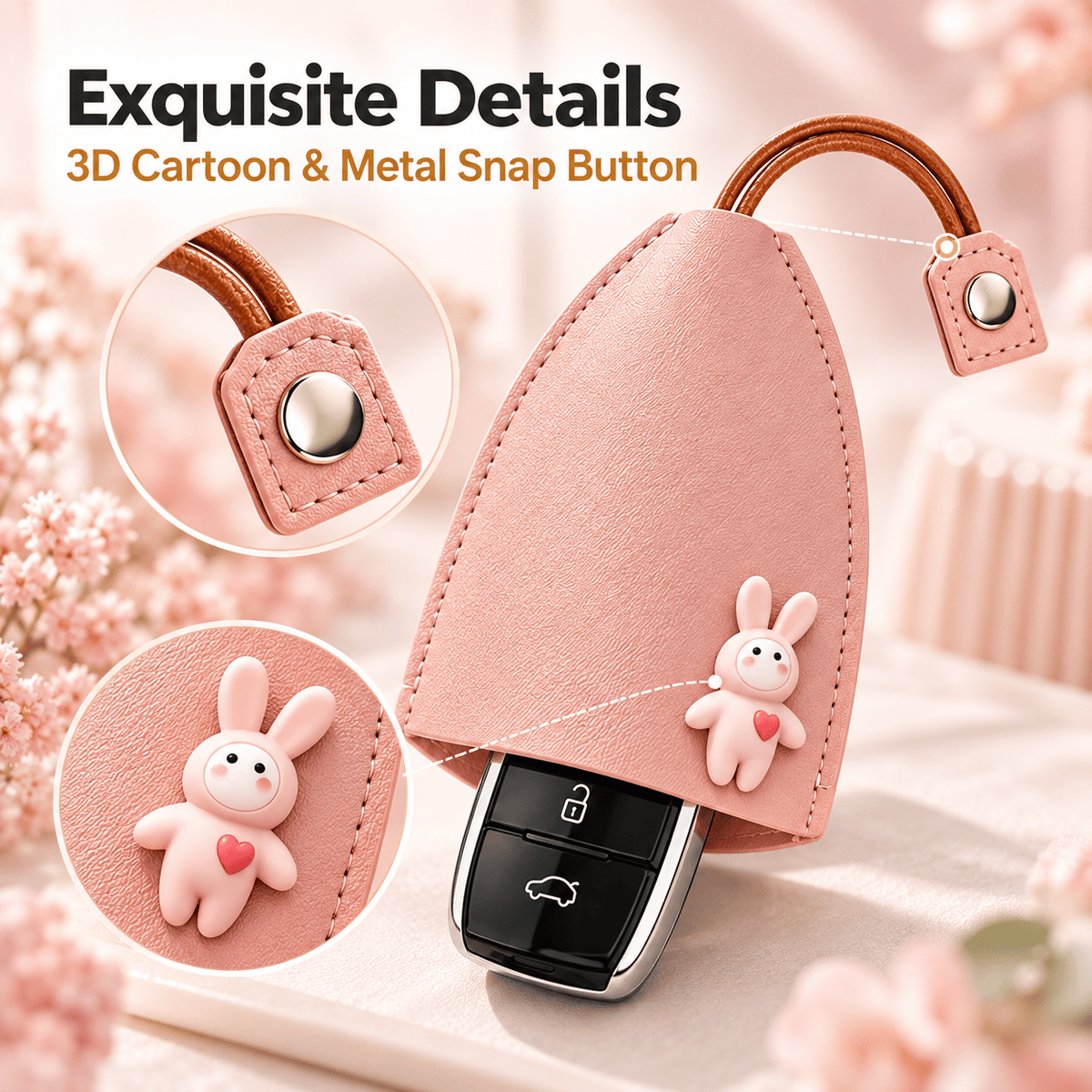 🔥Cute Cartoon Pull-Out Key Case