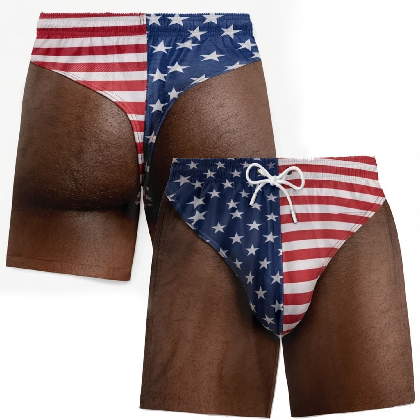US Funny Patriotic Men’s Swim Trunks – Freedom & Chill Summer Beach Shorts 🏖️😎