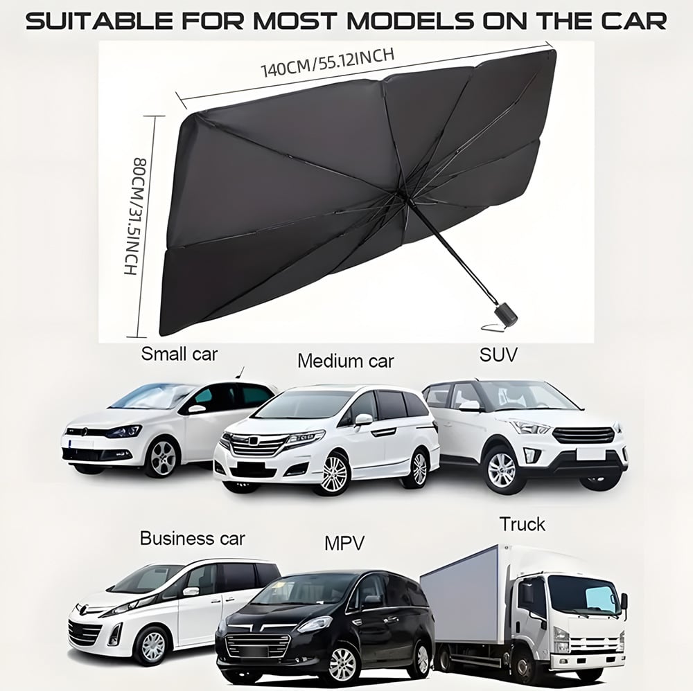 Upgraded Car Windshield Sun Shade Umbrella