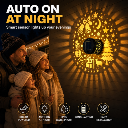 ☀️ Decorative Wall Light: Festive Light Patterns, IP65, Auto-On At Night