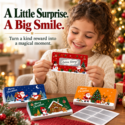 🎄60Pcs Kids Christmas Scratch Off Reward Cards, Xmas Party Supplies