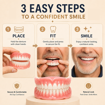 Comfort‑Fit Flexible Cosmetic Teeth for Senior Men