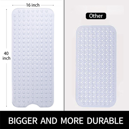 Anti-Slip Shower Mat with Suction Cups & Drain Holes