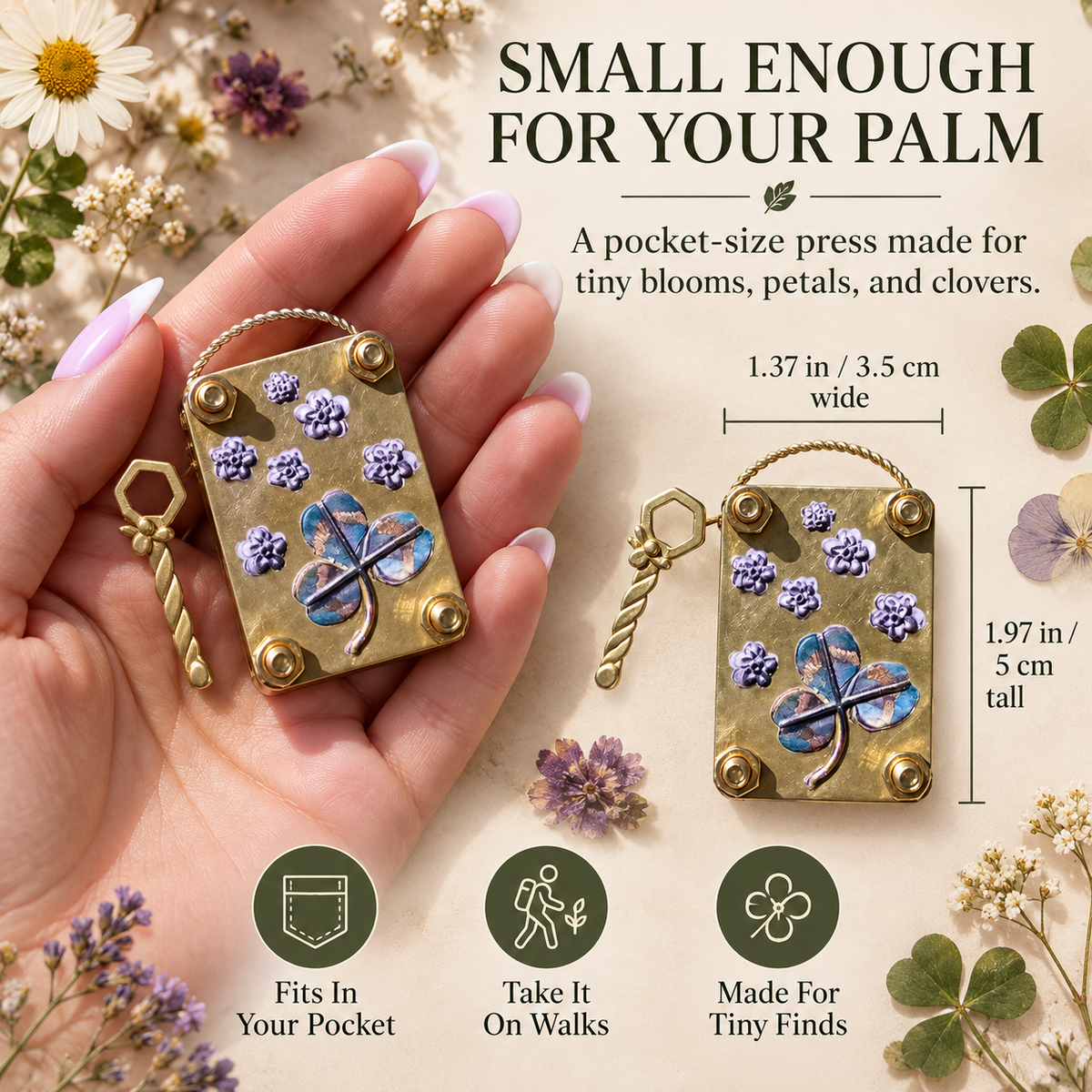 🌼Mini Flower Press Keepsake for Tiny Blooms & Petals