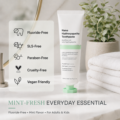 Fluoride‑Free Nano Hydroxyapatite Toothpaste, Mint Flavor for Adults & Kids