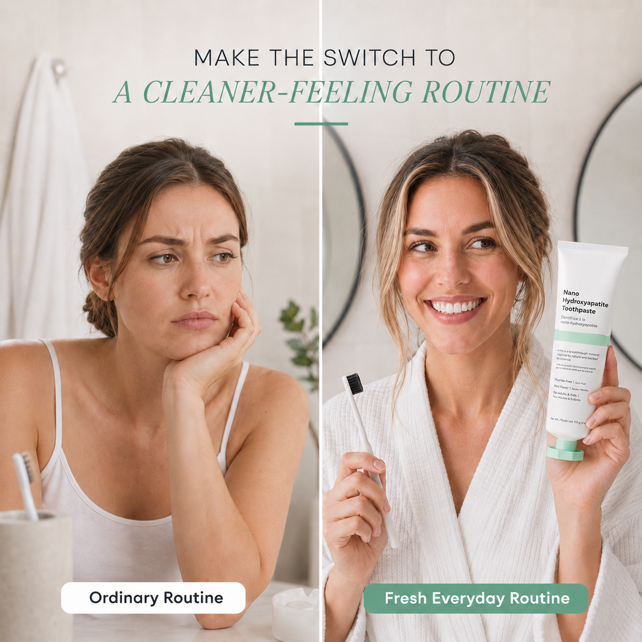 Fluoride‑Free Nano Hydroxyapatite Toothpaste, Mint Flavor for Adults & Kids