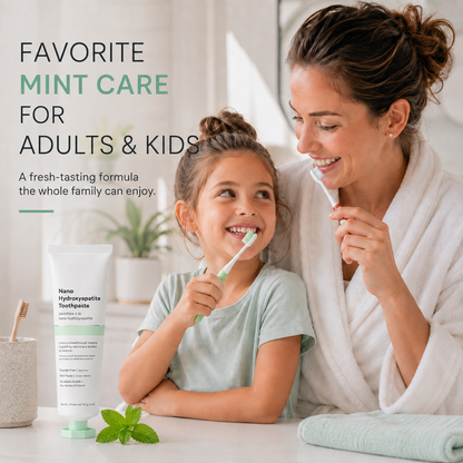 Fluoride‑Free Nano Hydroxyapatite Toothpaste, Mint Flavor for Adults & Kids