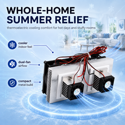 Dual 12V DC Peltier Semiconductor Cooling Module Kit, DIY Space Cooling Unit with Heat Sink