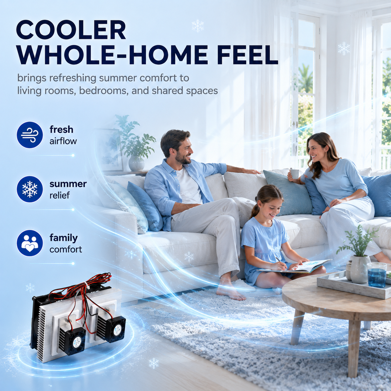 Dual 12V DC Peltier Semiconductor Cooling Module Kit, DIY Space Cooling Unit with Heat Sink