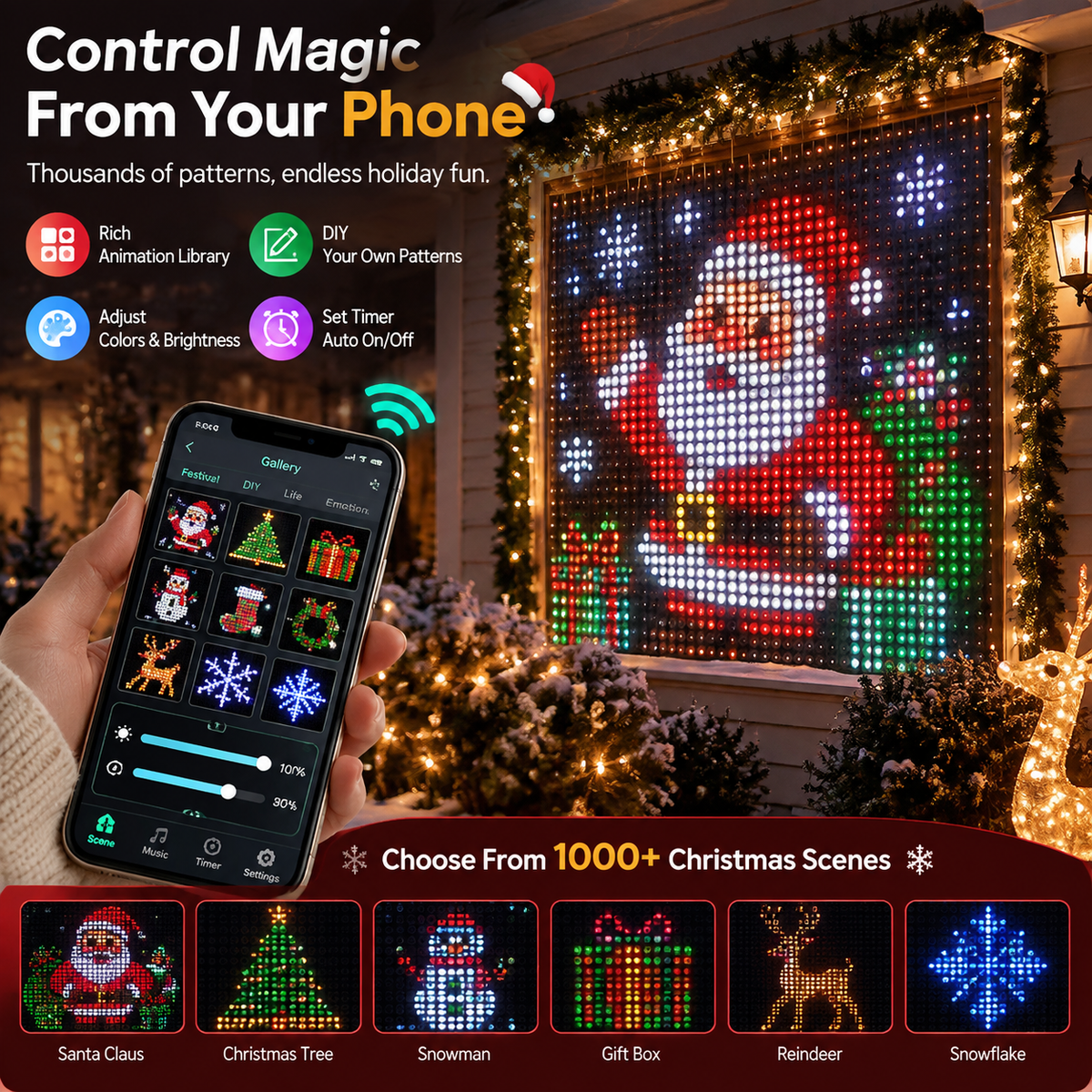 Smart RGB Pixel LED Curtain Lights