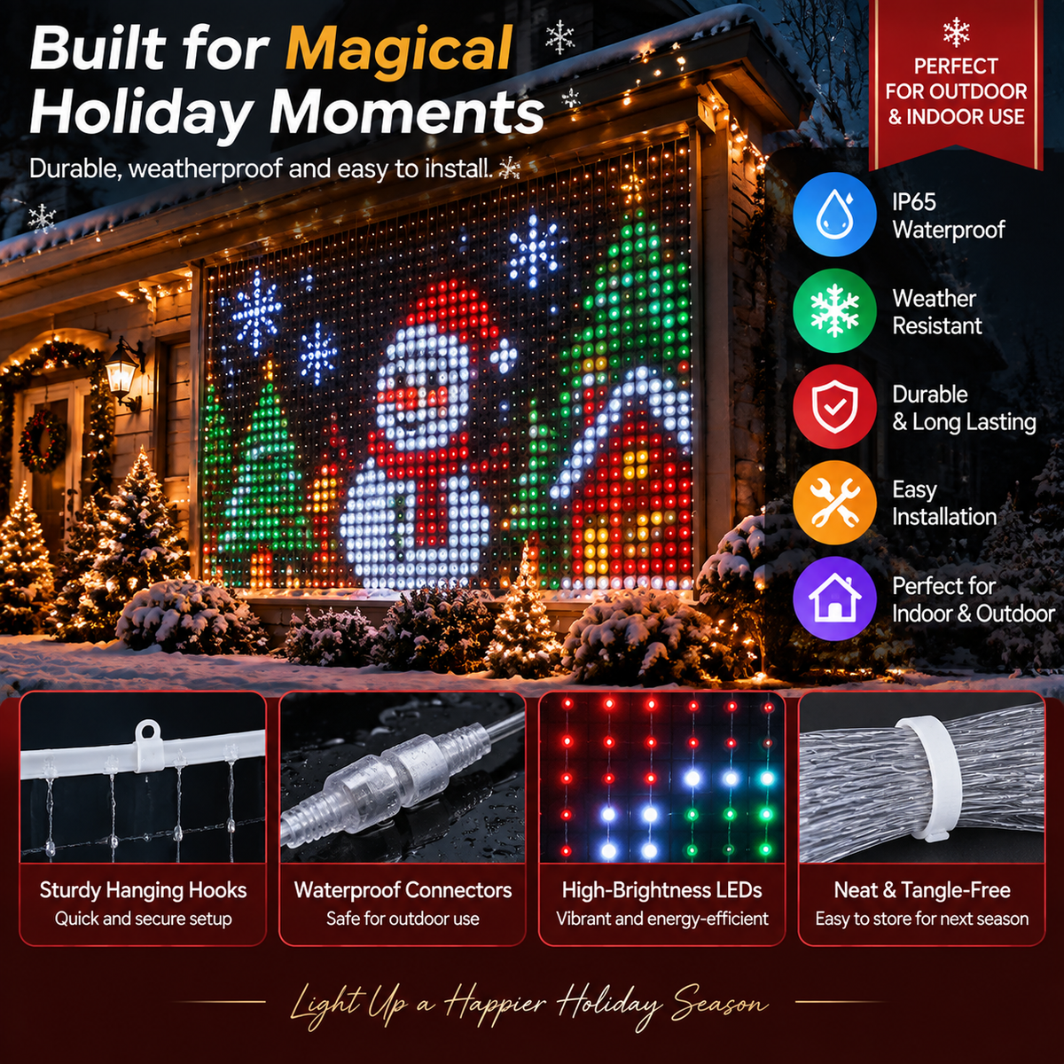 Smart RGB Pixel LED Curtain Lights