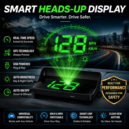 Head Up Display Car GPS Digital Speedometer