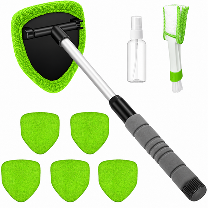 Windshield Cleaning Tool Set with Extendable Handle