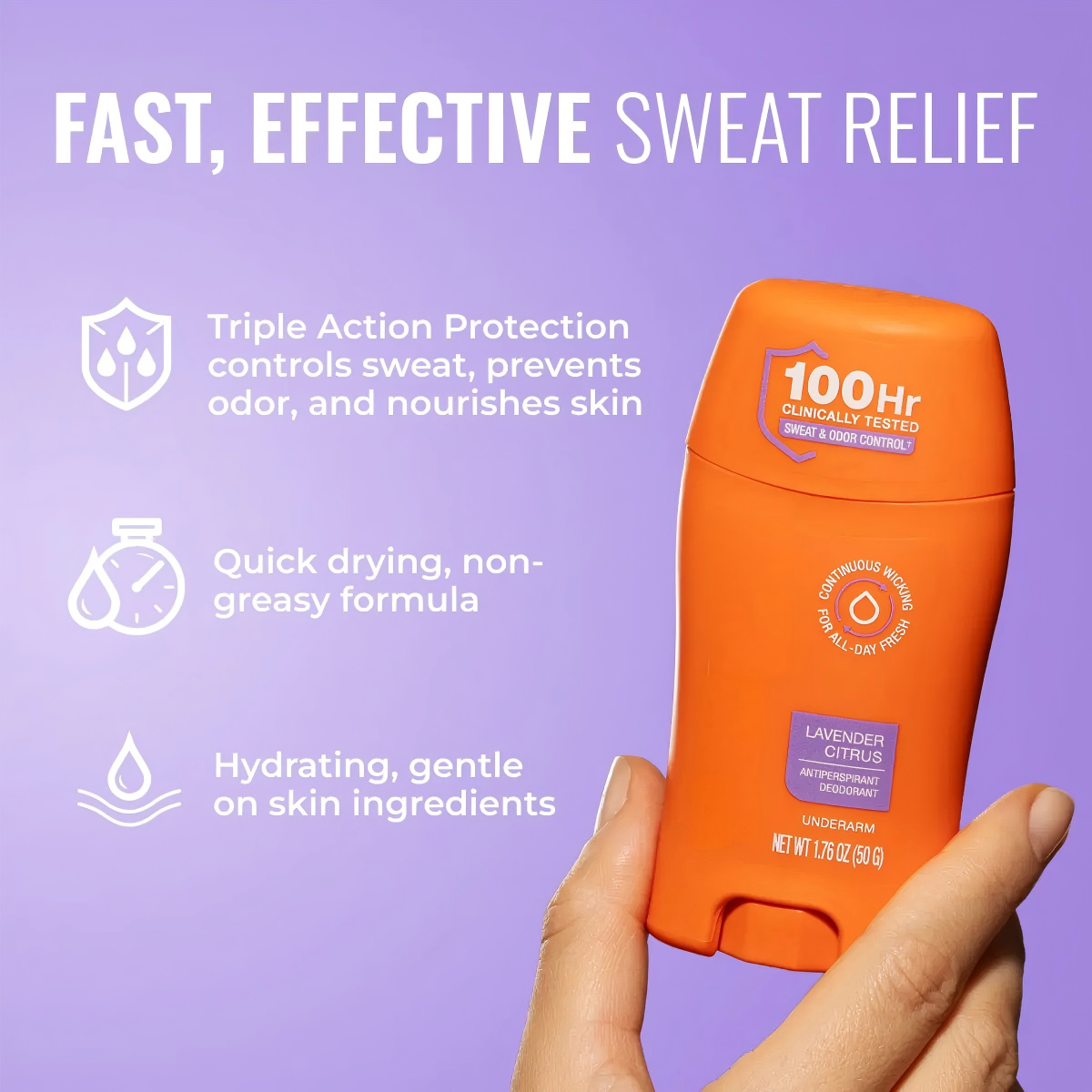 Underarm Antiperspirant Deodorant for Women and Men