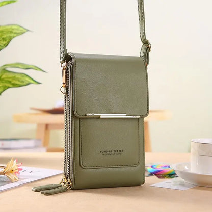 2026 Trendy Minimalist Elegant Women's Touchscreen Crossbody Phone Wallet