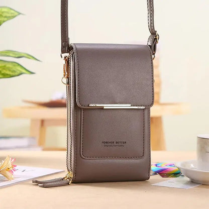 2026 Trendy Minimalist Elegant Women's Touchscreen Crossbody Phone Wallet