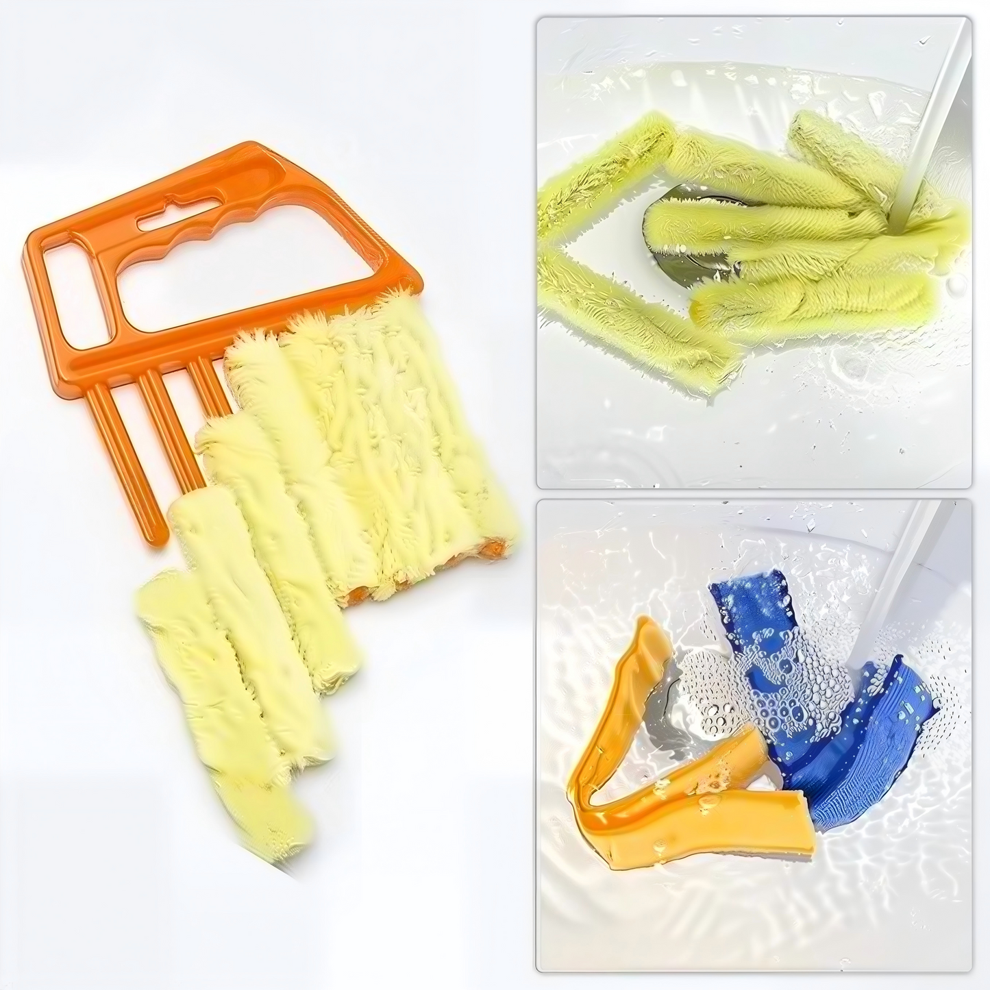 Blind window cleaning dust collector tool