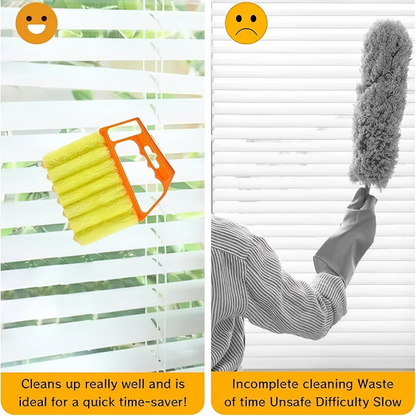 Blind window cleaning dust collector tool