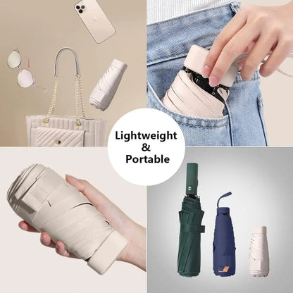 Portable Pocket Lightweight Foldable Umbrella with Box