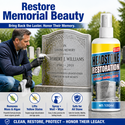 Fast-Acting Headstone Restoration & Cleaning Spray