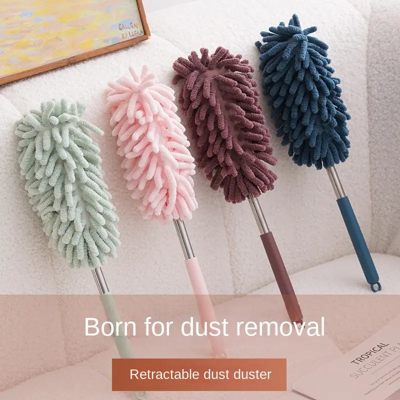 Retractable Car Interior Duster with Extension Pole – Soft Dashboard & Vent Cleaning Brush, Long Handle Detailing Tool