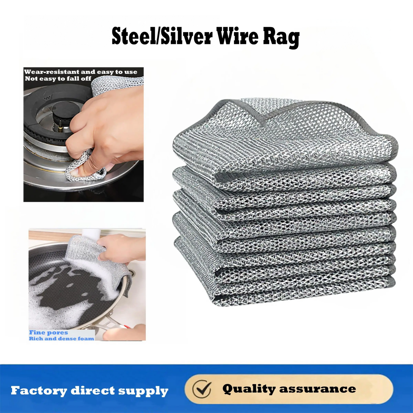Double layer steel wire Dishcloths
