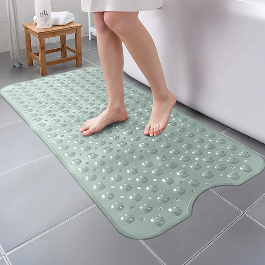 Anti-Slip Shower Mat with Suction Cups & Drain Holes
