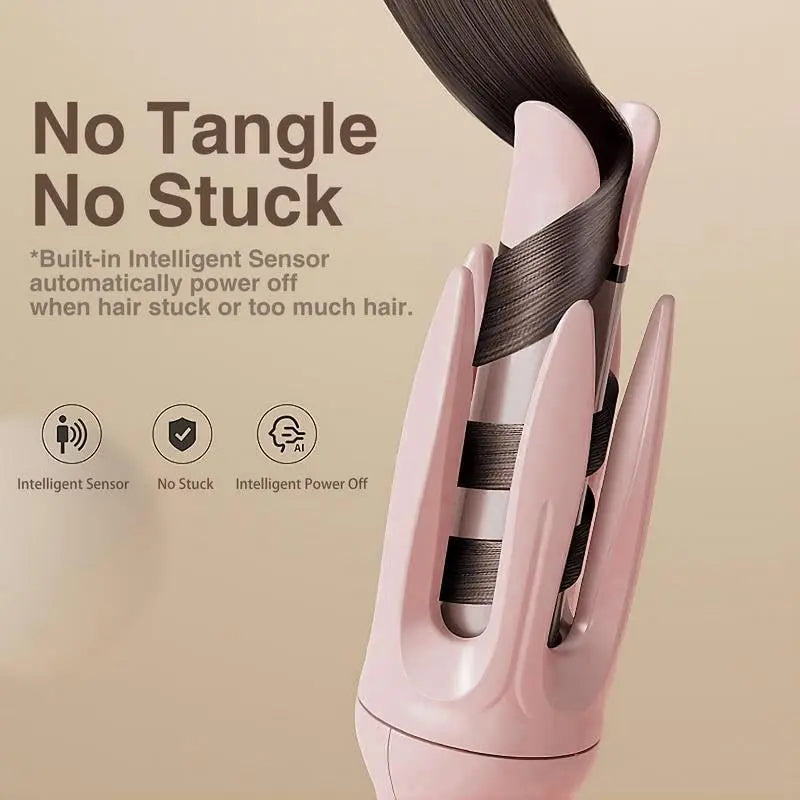 Automatic Rotating Hair Curler – 28mm Negative Ion Curling Wand for Effortless Long-Lasting Curls, Anti-Damage Hair Styling Tool