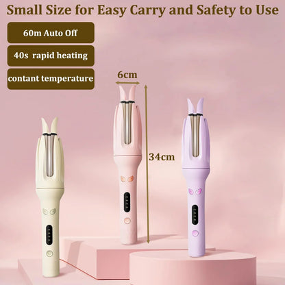 Automatic Rotating Hair Curler – 28mm Negative Ion Curling Wand for Effortless Long-Lasting Curls, Anti-Damage Hair Styling Tool