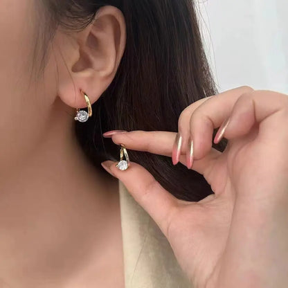 Twist Moissanite Hoop Earrings Fashion Jewelry Gift