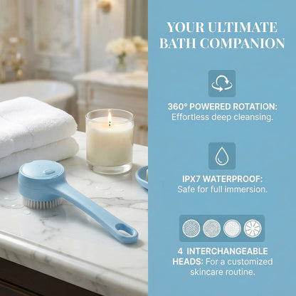 Electric Body Brush Back Scrubber - Dual Handle