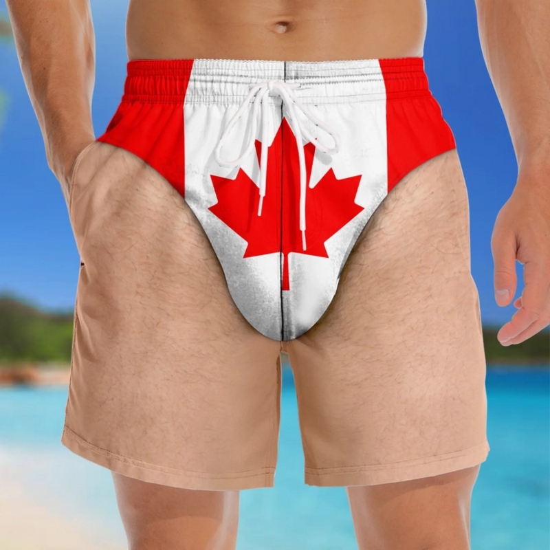 Funny Patriotic Men’s Swim Trunks – Freedom & Chill Summer Beach Shorts 🏖️😎