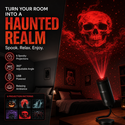 Plug-and-Play HD Halloween Horror Projector