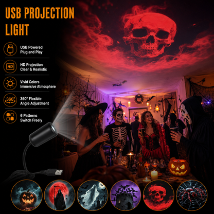 Plug-and-Play HD Halloween Horror Projector