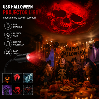 Plug-and-Play HD Halloween Horror Projector