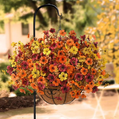 Halloween Artificial Fall Flowers, Realistic UV Resistant Zero Maintenance Outdoor Decor