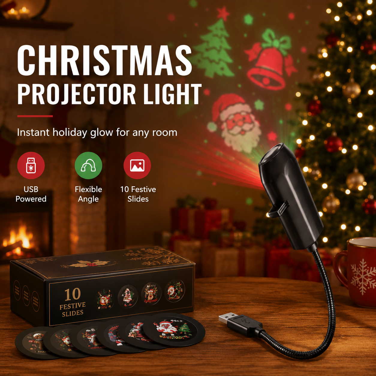 Plug-and-Play HD Halloween Horror Projector