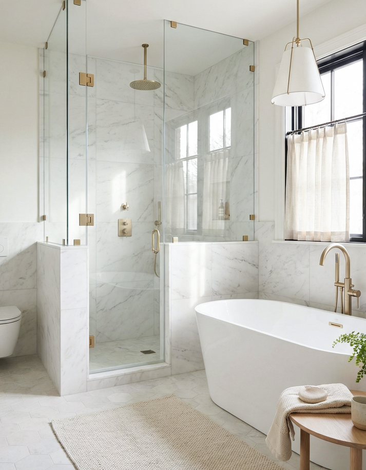 Bathroom cleaning surface