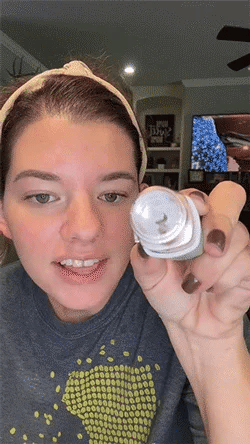 Demonstration of facial hair removal device in use