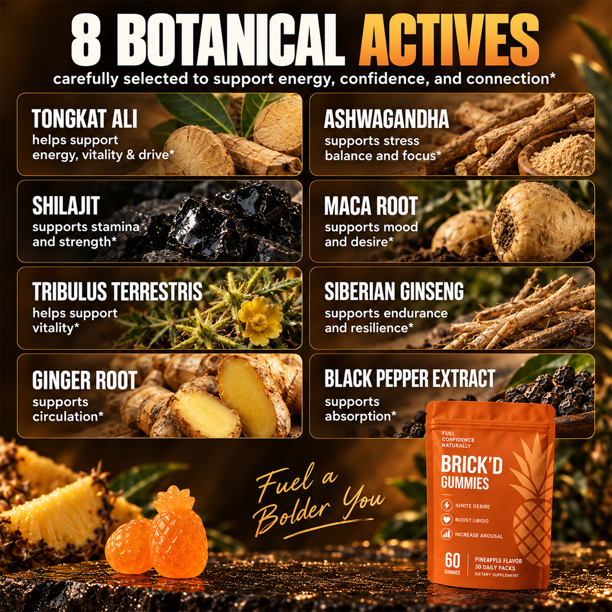 Intimacy Gummies – Pineapple Botanical Blend for Daily Wellness
