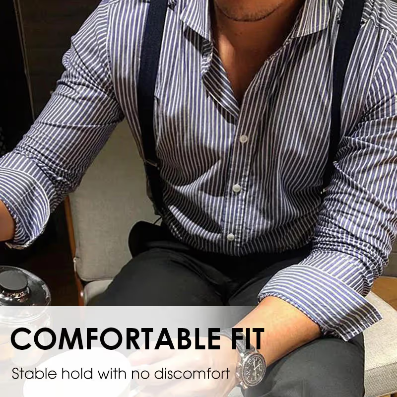 Men's X-Back Suspenders with Hook Clips