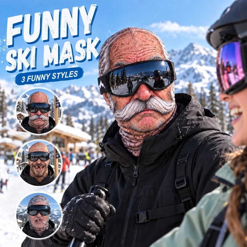 🎿 Realistic Face Balaclava – Funny Ski & Snowboard Mask for Cold Weather Adventures