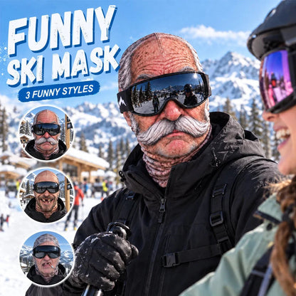 🎿 Realistic Face Balaclava – Funny Ski & Snowboard Mask for Cold Weather Adventures