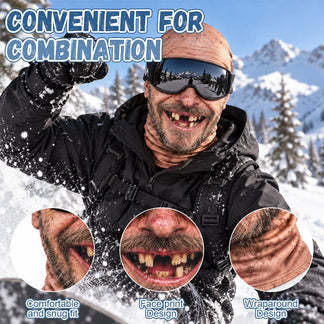 🎿 Realistic Face Balaclava – Funny Ski & Snowboard Mask for Cold Weather Adventures