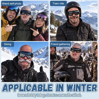 🎿 Realistic Face Balaclava – Funny Ski & Snowboard Mask for Cold Weather Adventures