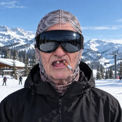 🎿 Realistic Face Balaclava – Funny Ski & Snowboard Mask for Cold Weather Adventures